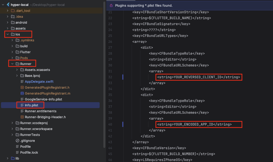 Info.plist URL schemes with REVERSED_CLIENT_ID