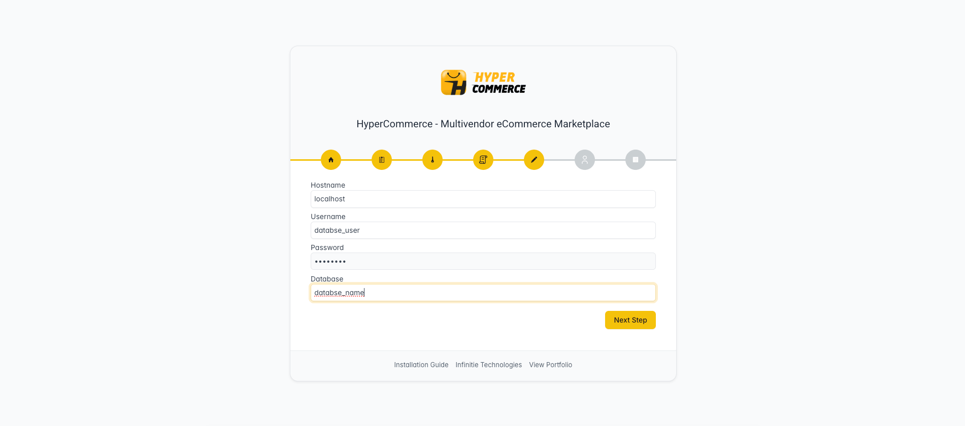 Environment and database details